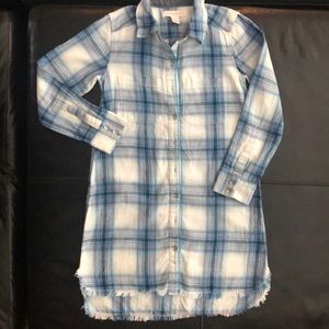 Treasure & Bond flannel shirt dress.